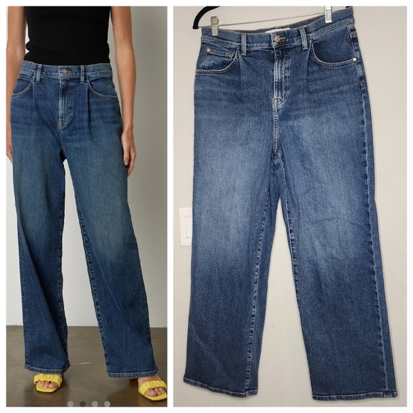 Velvet By Graham & Spencer Harlow Pleat highrise wide leg Jeans women's size 30. - Picture 1 of 16